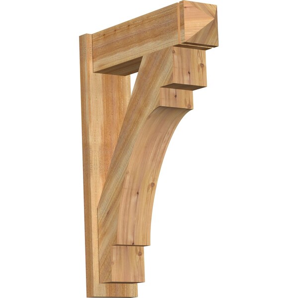 Ekena Millwork Merced Arts & Crafts Rough Sawn Outlooker, Western Red Cedar, 8"W x 28"D x 40"H OUT08X28X40MRC03RWR - main